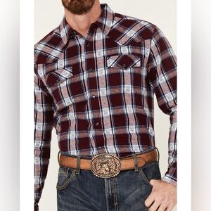 NWT Cody James Men’s Peace Treaty Plaid Long Sleeve Button Down Size 2XL